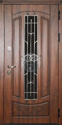 Входная дверь со стеклом, отделка МДФ «Винорит»-ДВ-704
