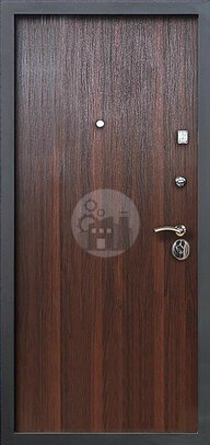 стальная дверь в квартиру с тремя петлями, отделка ламинат - внутренняя часть двери ДВ-782